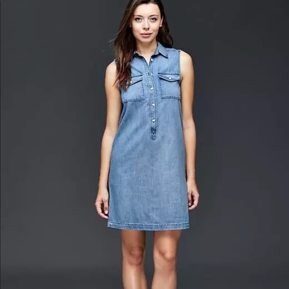 womens sleeveless denim dress